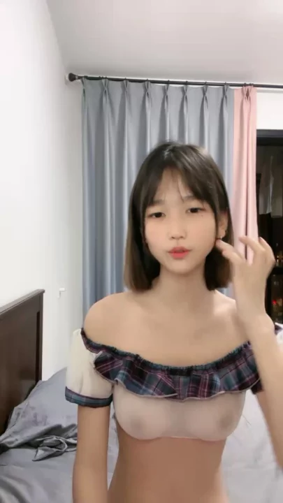 Screenshot 3 from Petite Asian Livestream Leak — Innocent Look, Sheer Lingerie Tease