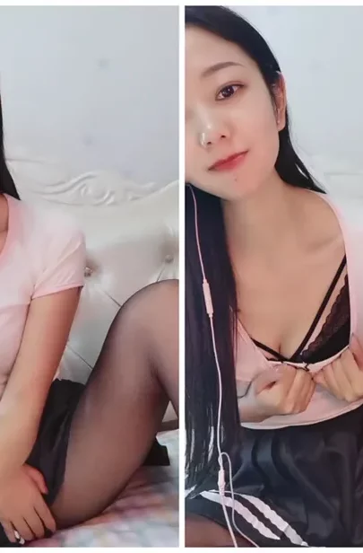 Screenshot 17 from Petite Asian Solo Masturbation — Black Lace Lingerie and Thigh-High Stockings