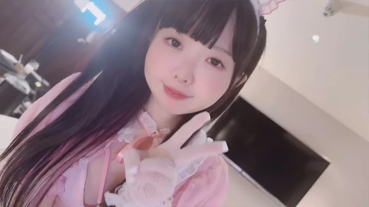 Screenshot 4 from Petite Japanese POV Blowjob — Pink Bunny Lingerie Creampie Finish