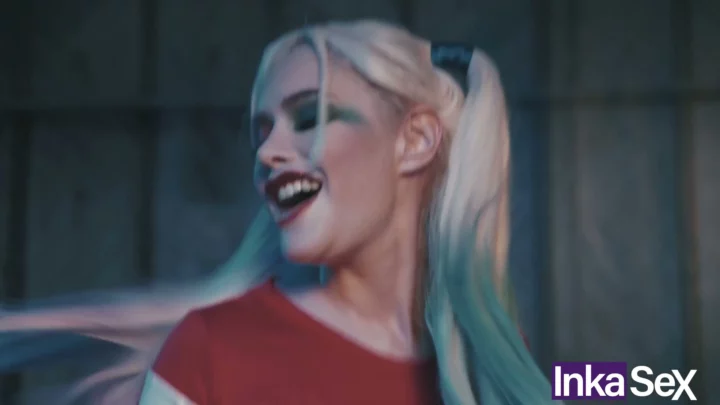 Screenshot 6 from POV Blowjob — Doudou in Harley Quinn Costume Gets Facial