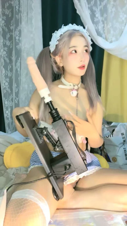 Screenshot 2 from POV Masturbation with Dildo — Petite Asian Face-Shown Twintails in Lingerie