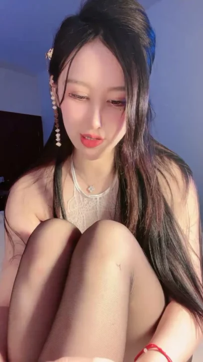 Screenshot 6 from Solo Asian Japanese Chinese — Black Stockings Lingerie Masturbation