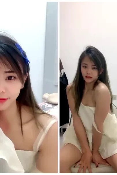 截图 25 来自 亚裔美女 Yiyi 穿着米色连帽衫自慰 — 直播自拍