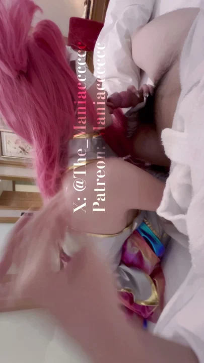 Screenshot 7 from Yumeng Japanese POV Blowjob — Cosplay Deepthroat in Holographic Lingerie