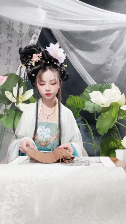 Screenshot 10 from Chinese Solo Masturbation in Traditional Hanfu — Petite Beauty Touches Pussy