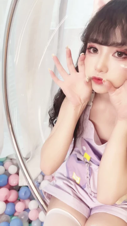 Screenshot 1 from Japanese Solo Tease — Mimi’s Censored Lingerie Strip in Bubble Chair