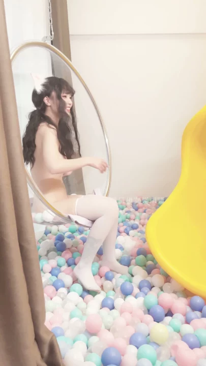 Screenshot 7 from Japanese Solo Tease — Mimi’s Censored Lingerie Strip in Bubble Chair