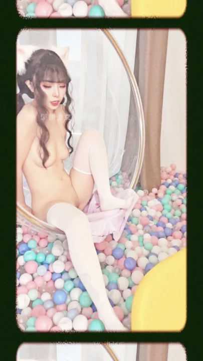 Screenshot 8 from Japanese Solo Tease — Mimi’s Censored Lingerie Strip in Bubble Chair